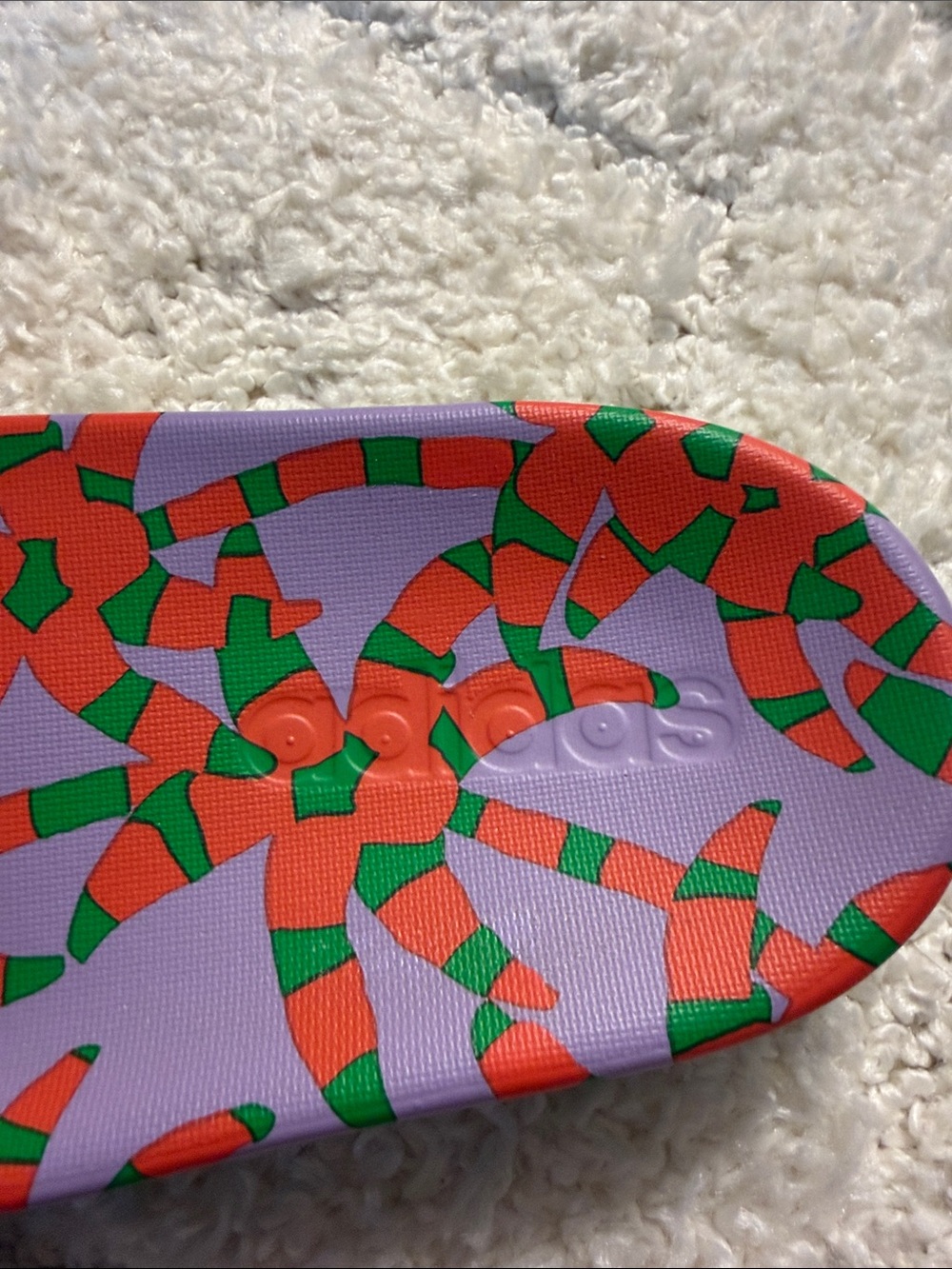 adidas Women’s FARM RIO Purple, Orange, Green Multi Athletic Slide Sandals - Picture 3 of 5